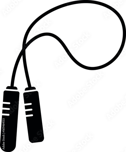 Jump rope silhouette fitness cardio exercise
