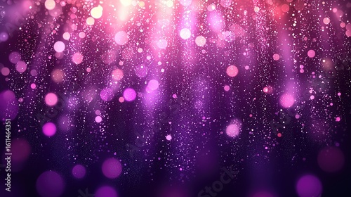 Defocused Purple Concert Bokeh with Orange Abstract Light for Modern Design Background
