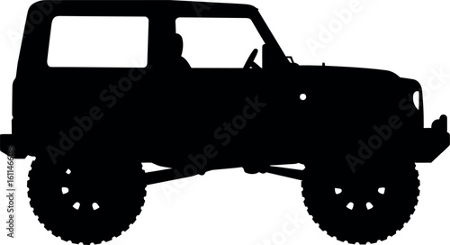 Black off road suv silhouette