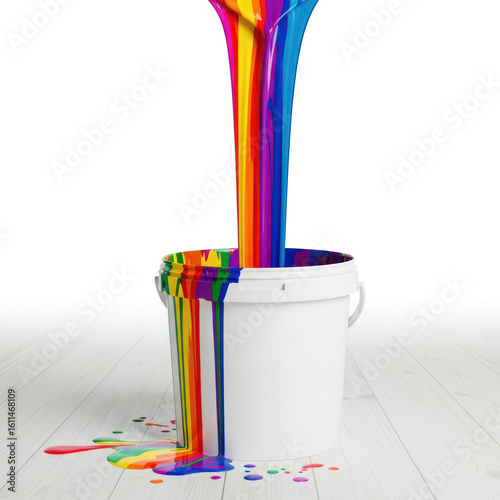 colorful paint cans