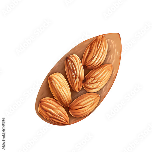 Almonds in a Shell: Detailed Illustration