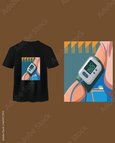 digital or manual blood pressure monitors on the arm.