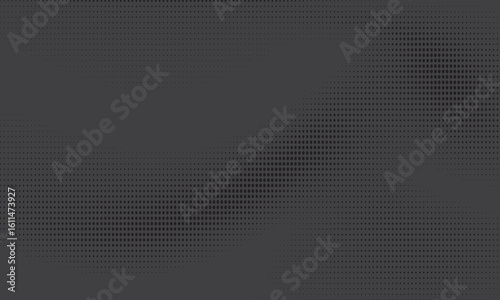 Halftone dots pattern texture background. Modern dotted vector illustration. Abstract curves. Points backdrop. Grungy spotted pattern. Monochrome template for web design, covers, web sites, banners