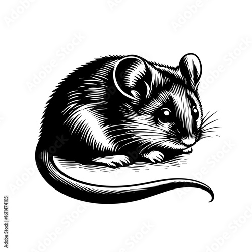 rat on white background