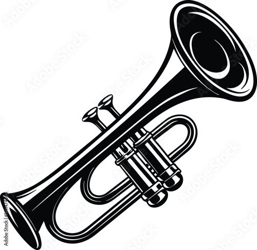 trumpet isolated on white