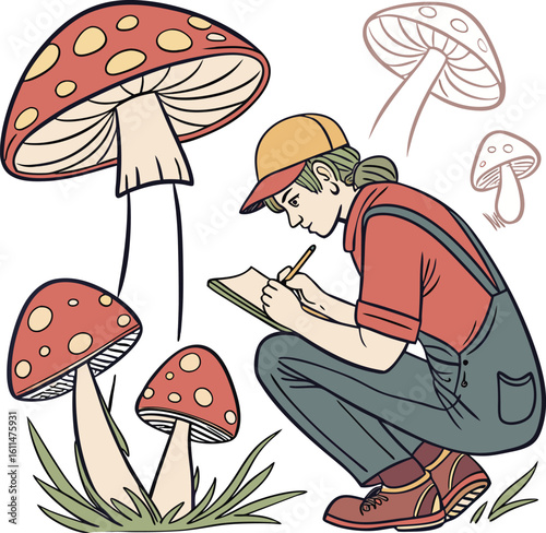 mushrooms in the forest
