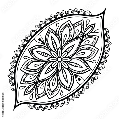 Black Medallion Design