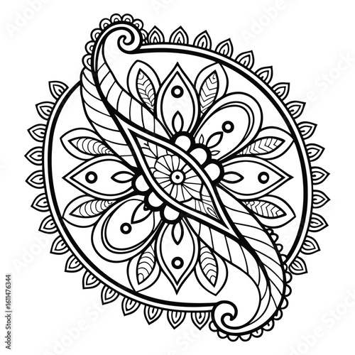 Black Medallion Design