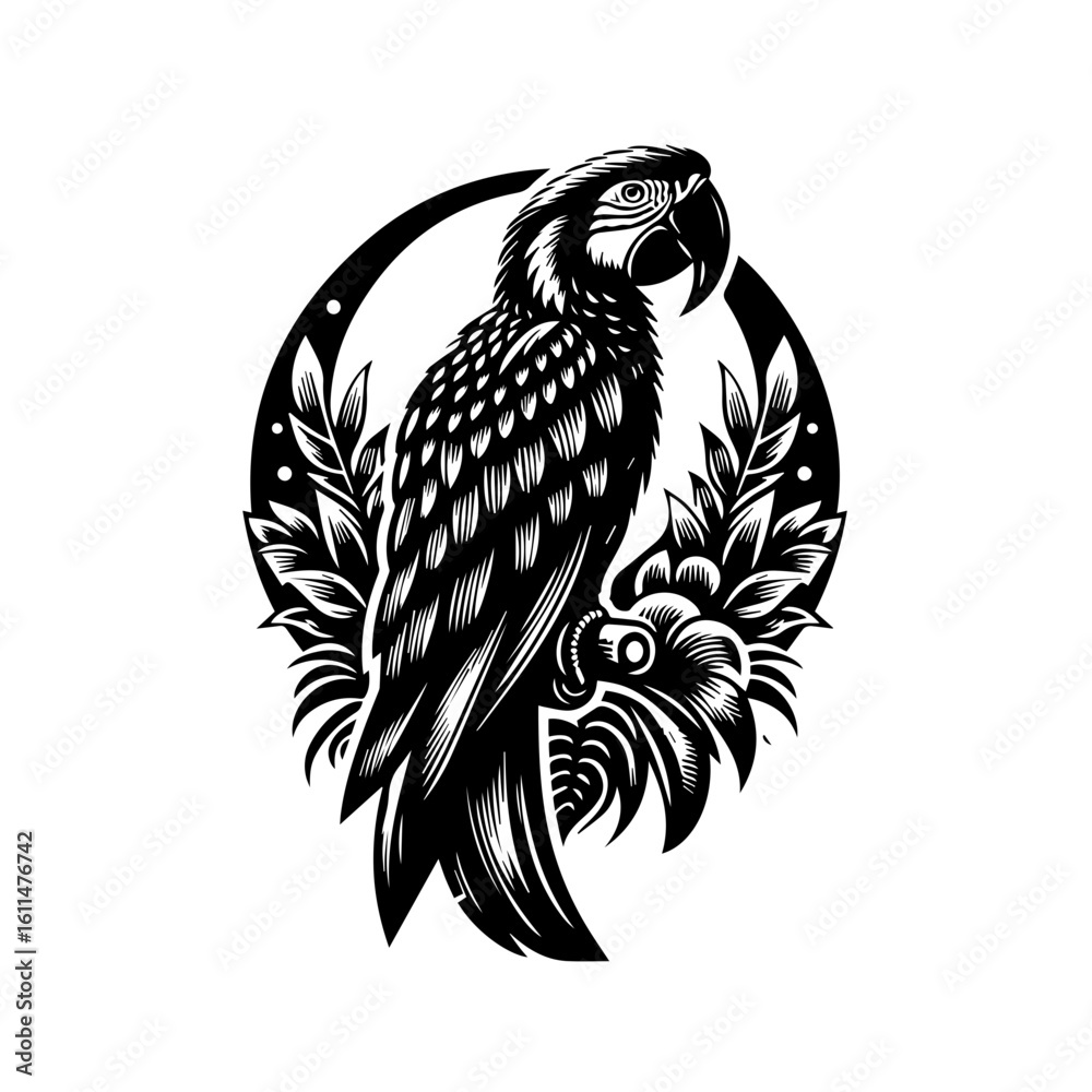 Fototapeta premium eagle owl vector illustration