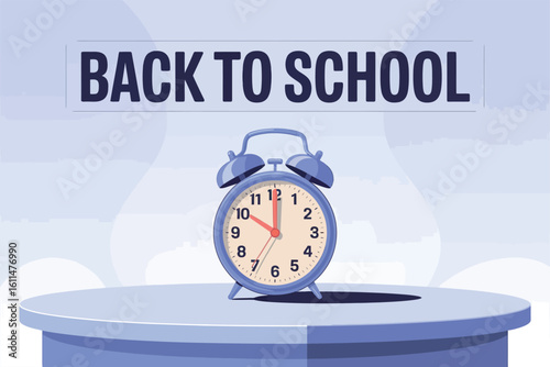Back to School Alarm Clock Design with Bold Text