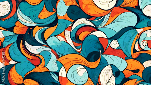 Vibrant rgb abstract seamless wallpaper pattern background