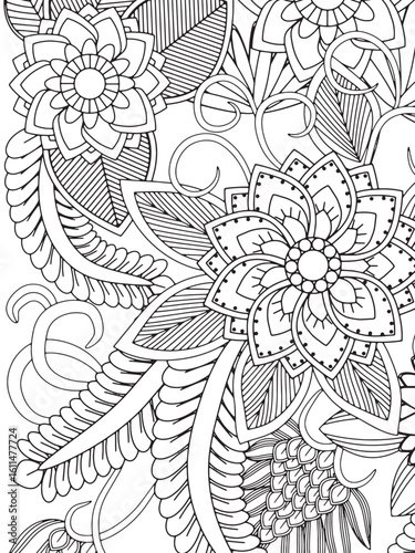 flowers coloring pages adults 