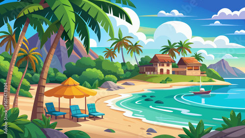 very Beautiful tropical island beach, Koh Kood island Thailand - Travel summer holiday vacation concept.