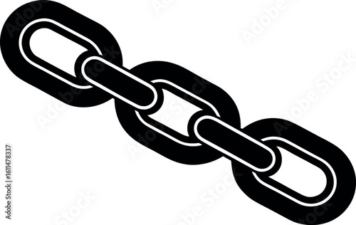 chain silhouette vector, chain link symbol