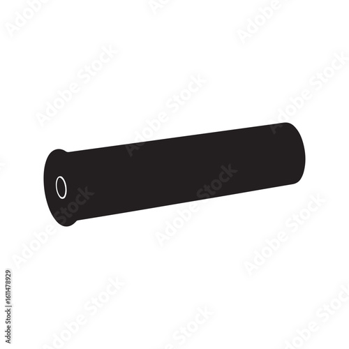 Old shotgun shell silhouette vector flat illustration design on white background