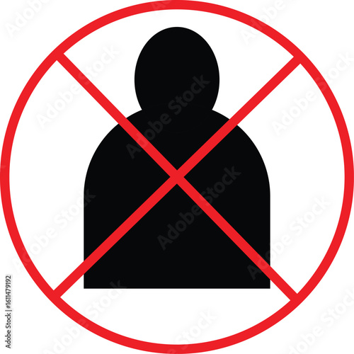 No entry for people sign prohibiting access