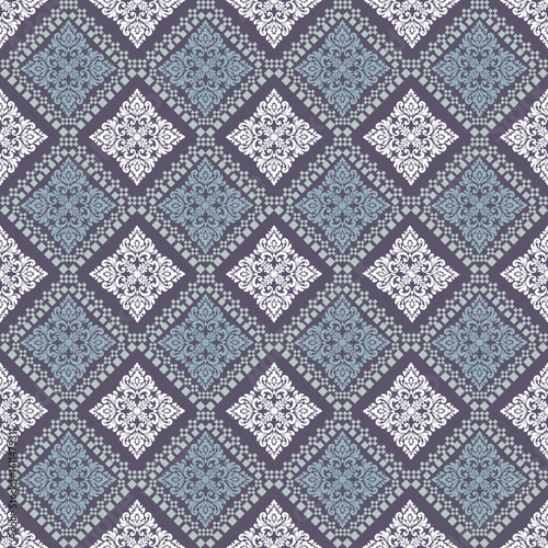 Elegant tile pattern design, white isolate background