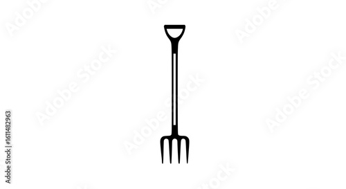 Pitchfork minimalist black and white icon