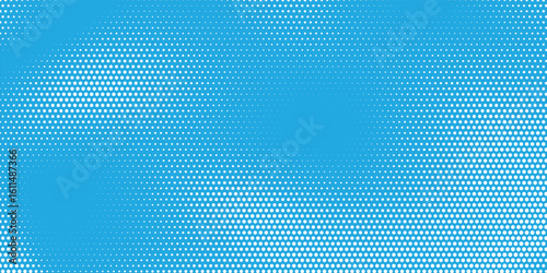 blue abstract halftone dotted frame circularly distributed background