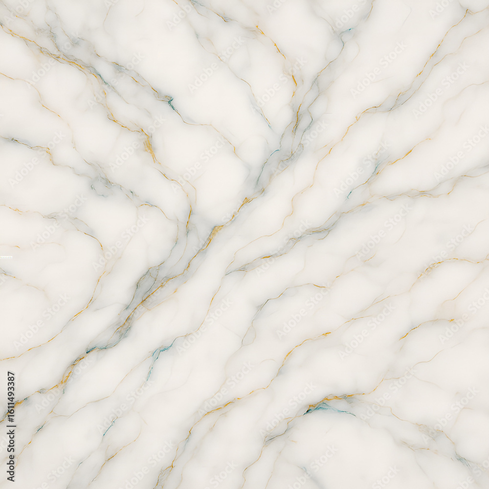 Fototapeta premium Elegant Smooth White Marble Texture with Gold Veins Detailed Surface