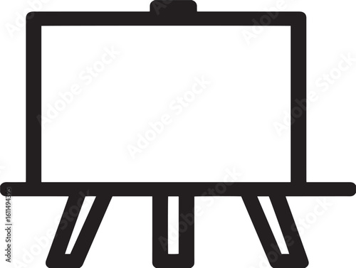 Beautiful artist canvas easel icon in flat vector