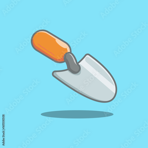Garden trowel element vector cartoon illustration gardening tools