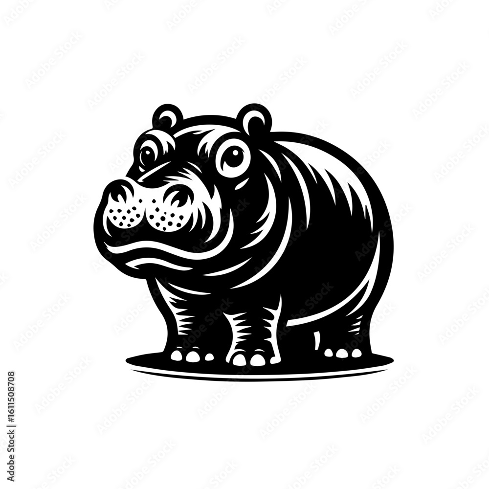 Fototapeta premium hippopotamus vector illustration