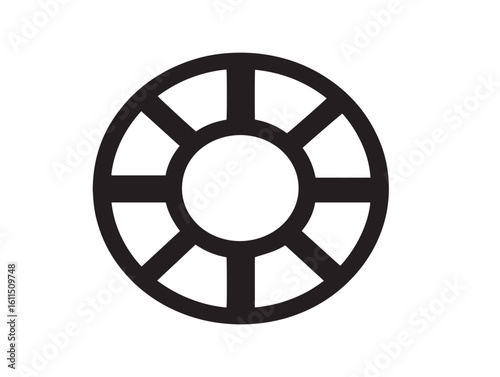 Elegant lifesaver buoy outline for safety graphics