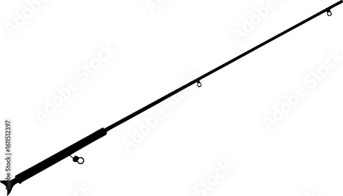 fishing rod silhouette vector, fishing rod black symbol, fishing rod isolated