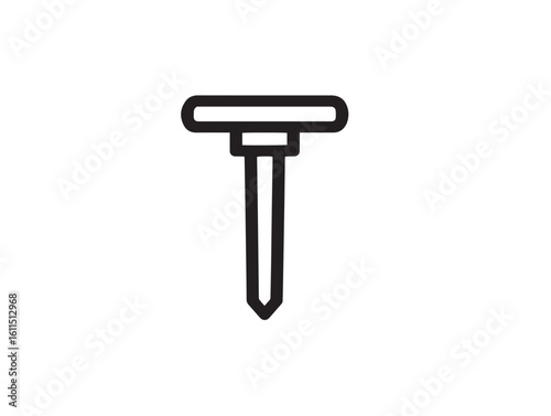 Minimalist fingernails icon in beautiful vector style