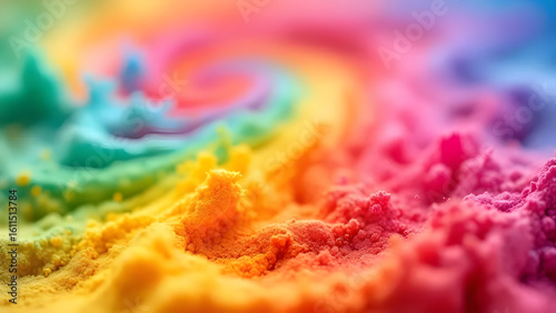 Colorful powder swirl