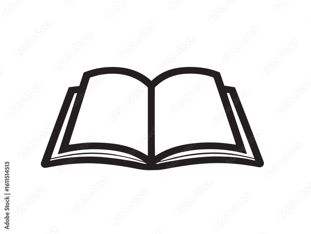 Simple open book icon in clean vector style Simple open book icon in clean vector style