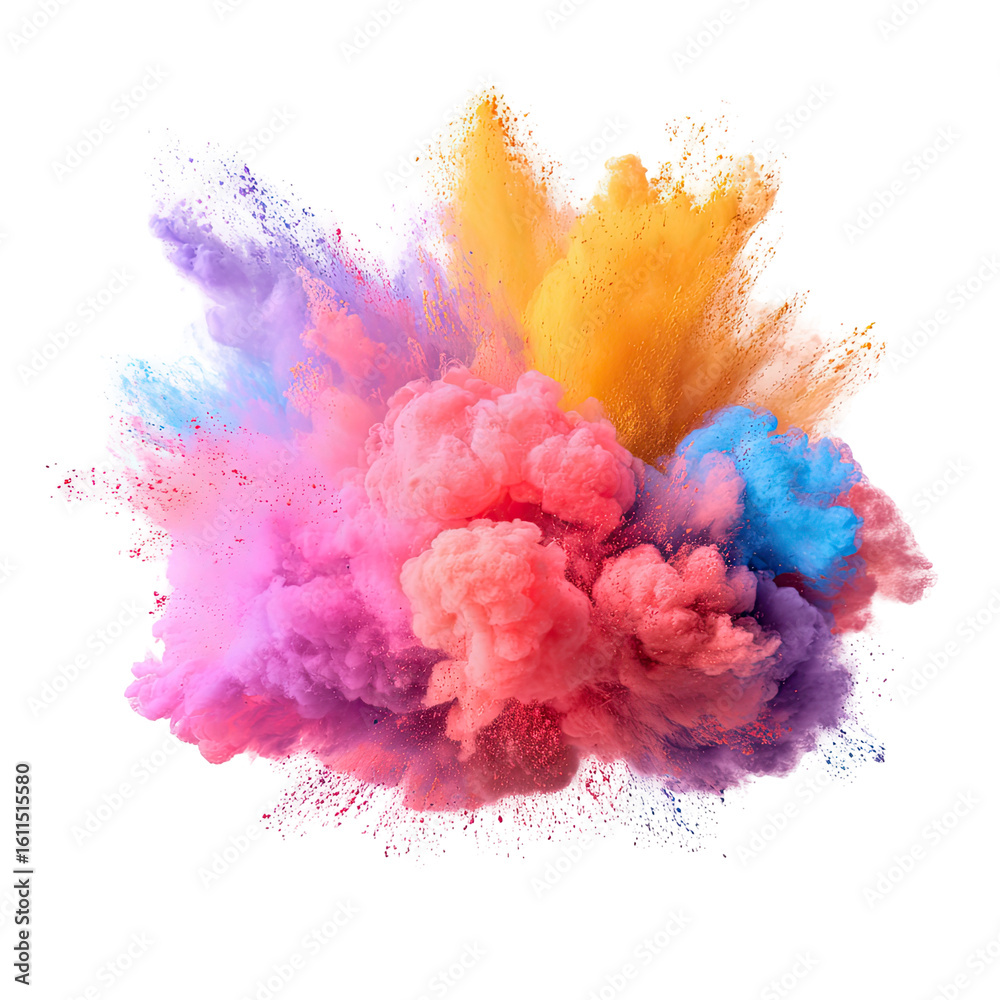 Fototapeta premium Vibrant explosion of colorful powder (5)