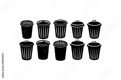  different trash can set  