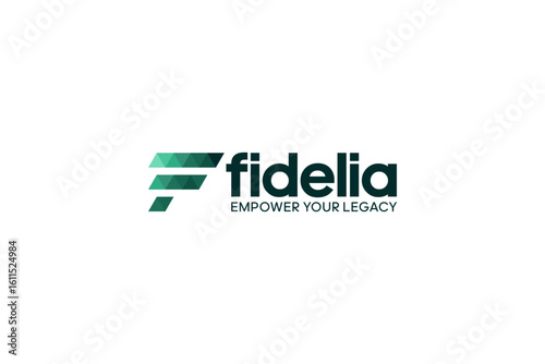 Fidelia Modern Geometric Company Logo Design