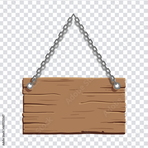 Wooden Signboard Hanging by Chains