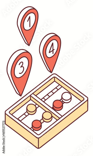Simple two player game board illustration
