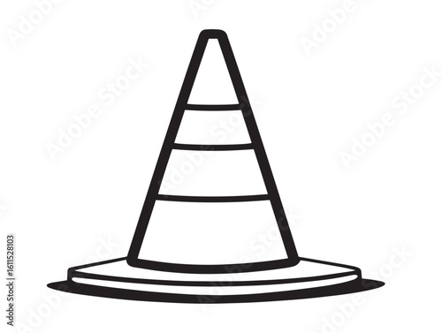 Simple traffic cone in clean vector format