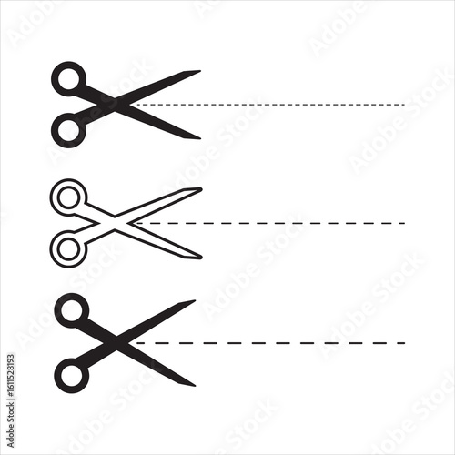scissors, scissors line icon set, Scissors line cutter set, Vector set of cutting scissors, Vector scissors, Sewing, tailor and cutoff symbol