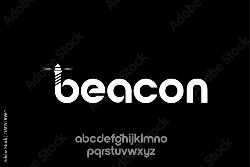Beacon Wordmark Logo with Lighthouse
