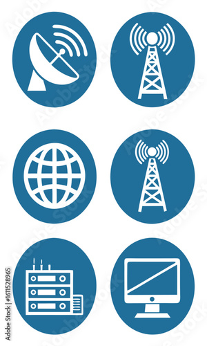 Technology icons collection illustration