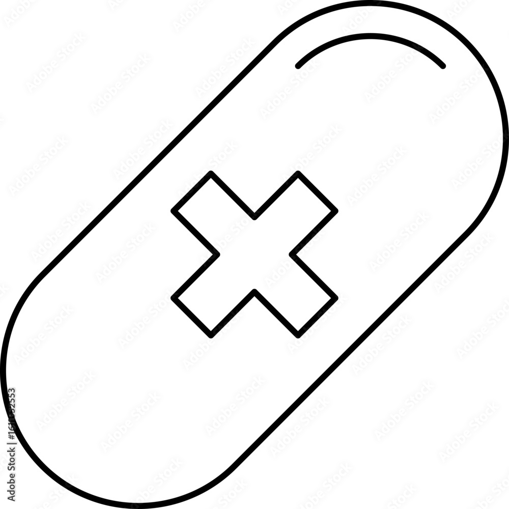 Obraz premium Pharmacy and Medicine Line Icons Set – Pills, Capsules, Bottles, Prescriptions, Pharmacist. Medical and Pharmaceutical Icons Collection – Thin Line Style, Tablets, Drugs, Containers