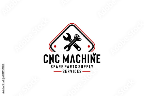 Mechanical Engineering Logo Design with Tools – CNC Machine Branding