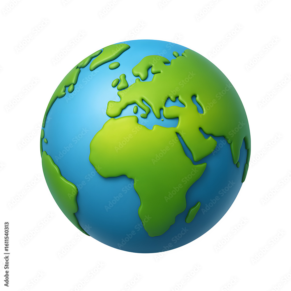 Fototapeta premium 3D Earth Globe Icon