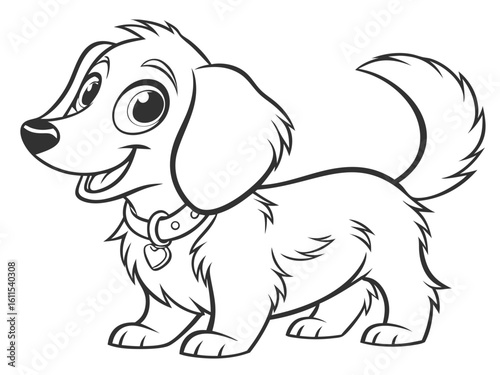 cute dog clipart vector