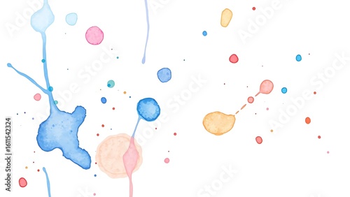 Abstract Watercolor Splashes Design