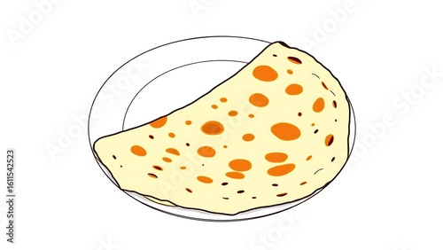 Paratha on Plate 