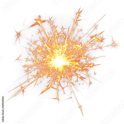 Sparkler Spark Isolated on Transparent Background PNG
