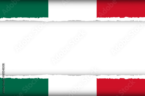 isolated border mexico flag for celebration moment. green, white, red