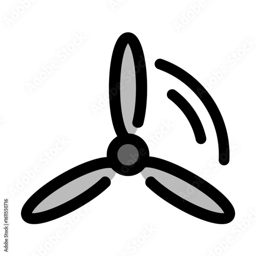 Wind energy symbol - renewable energy, sustainability and ecology icon.